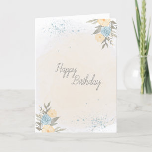 Beautiful Floral theme Birthday Card