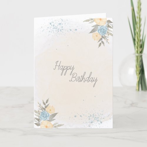 Beautiful Floral theme Birthday Card