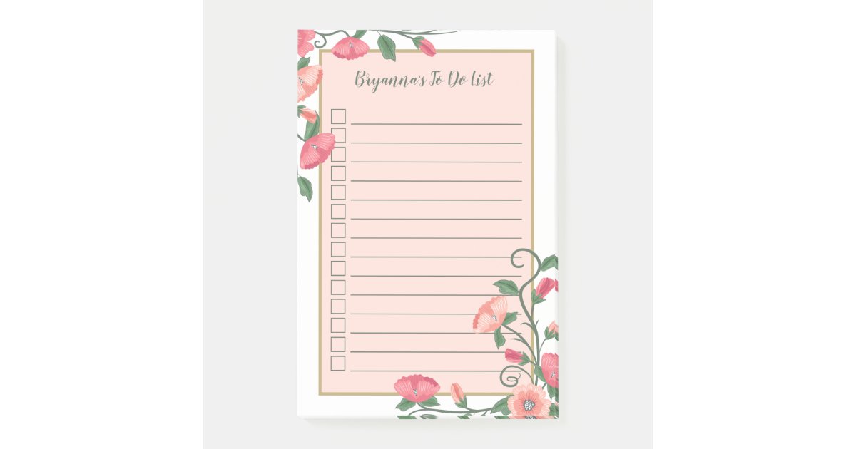 Monogram Purple Lilac Pink Bouquet Vintage Flowers Post-it Notes, Zazzle