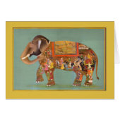 Beautiful Floral Vintage Painted Elephant (Front Horizontal)