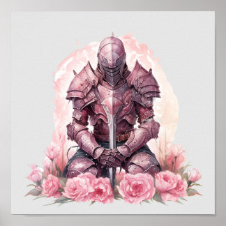Beautiful Floral Warrior Colorful Poster Gift