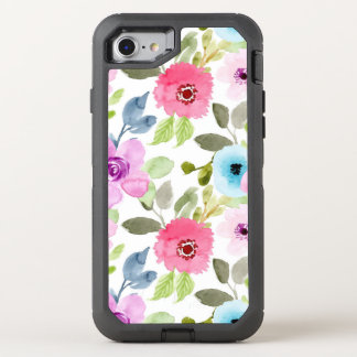 Beautiful Floral  Watercolor Pattern OtterBox Defender iPhone SE/8/7 Case