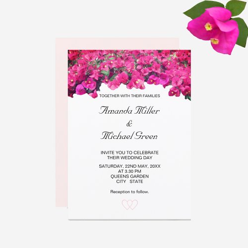 Beautiful Floral Wedding Invitation