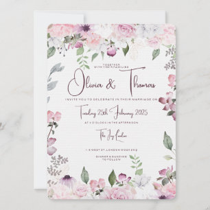 Beautiful Floral Wedding Invitations