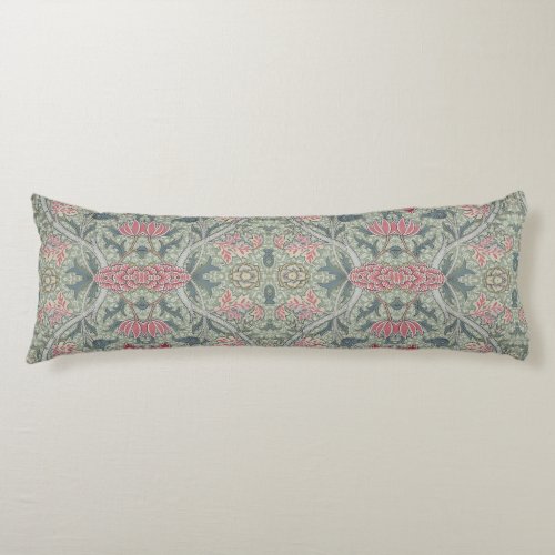 Beautiful Floral William Morris Pattern Red Pink Body Pillow