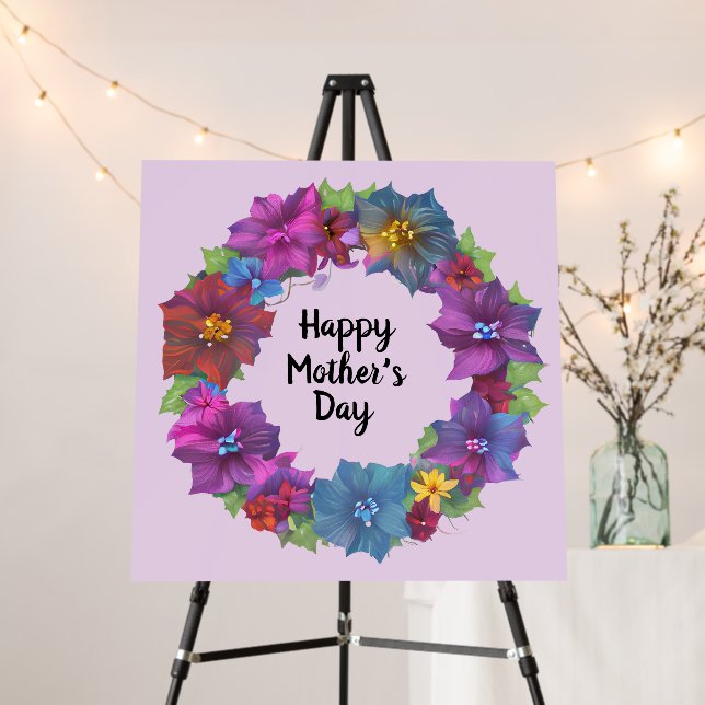 Beautiful Floral Wreath Foam Board (In Situ (Stand))