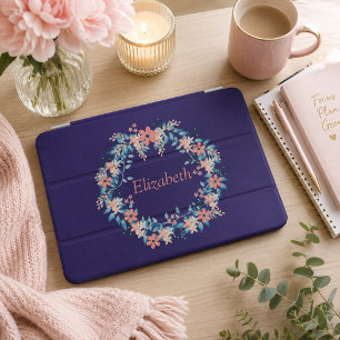 Beautiful Floral Wreath Purple iPad Mini Cover