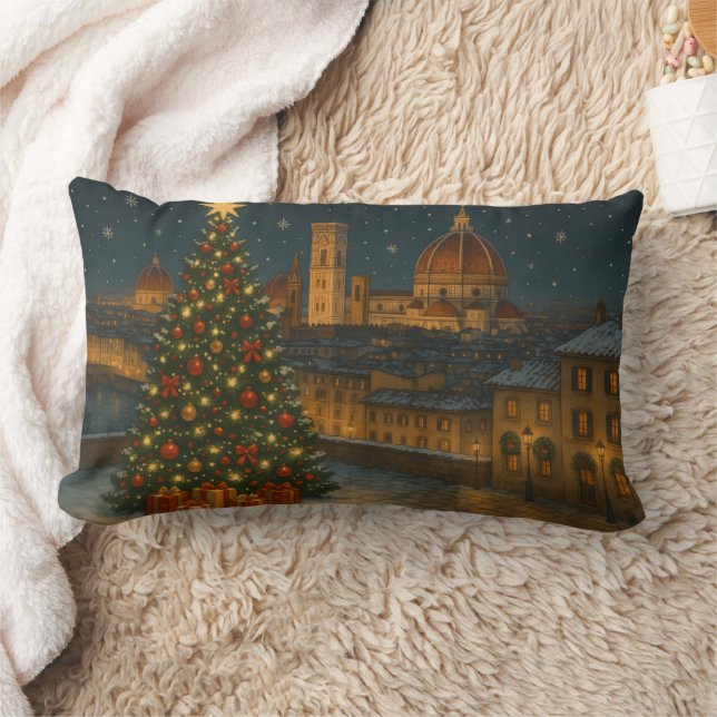 Beautiful Florence Christmas Lumbar Pillow (Blanket)