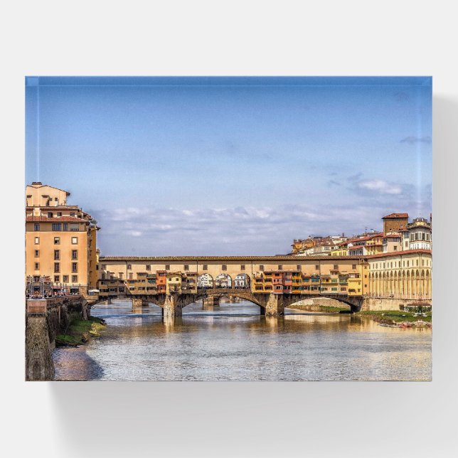 Beautiful Florence Italy Ponte Vecchio Photo  Paperweight (Front)