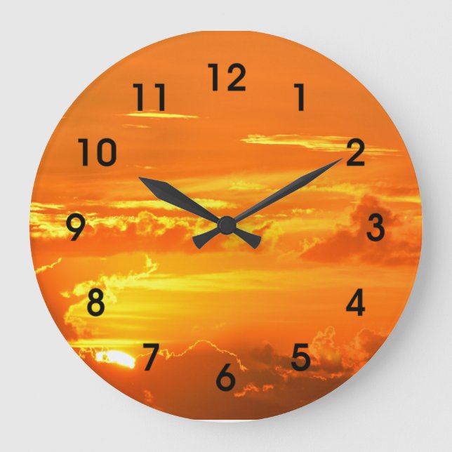 Beautiful Florida Sunrise Large Clock (Front)