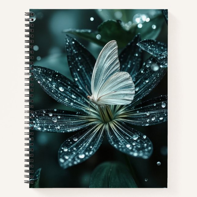 Beautiful flower and Butterfly Notebook (Front)