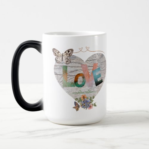 Beautiful flower and touch of nautical coffee mug