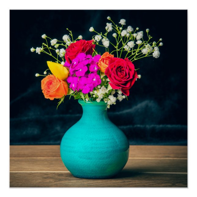 Beautiful Flower Arrangement Still Life Poster (Front)