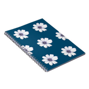 Beautiful Flower Blue design Notebook