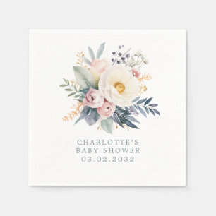 Beautiful flower bouquet Baby Shower Napkins