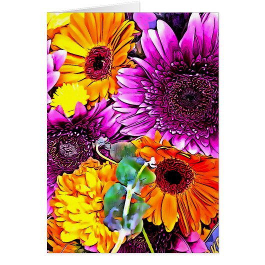 Beautiful Flower Bouquet Cards (Front)