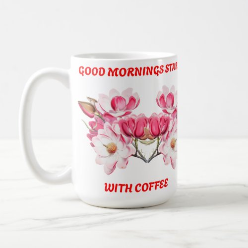 Beautiful flower coffee mug