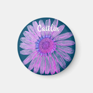 Beautiful Flower custom Name Magnet