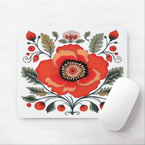 Beautiful Flower Design Mouse Pad