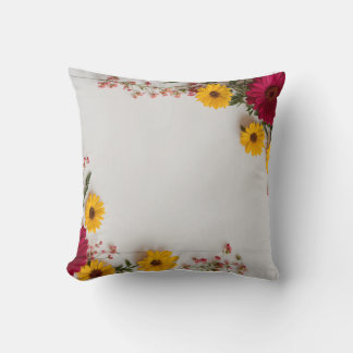 Beautiful flower design pillow cover