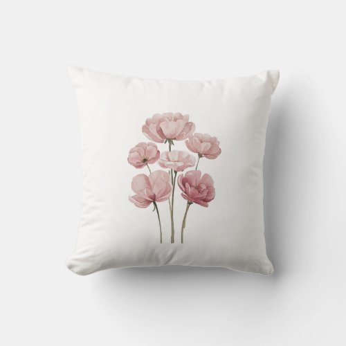 Beautiful Flower Design Products Throw Pillow