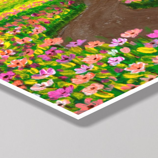 Beautiful Flower Field Foam Core Photo Tile (Detailed)
