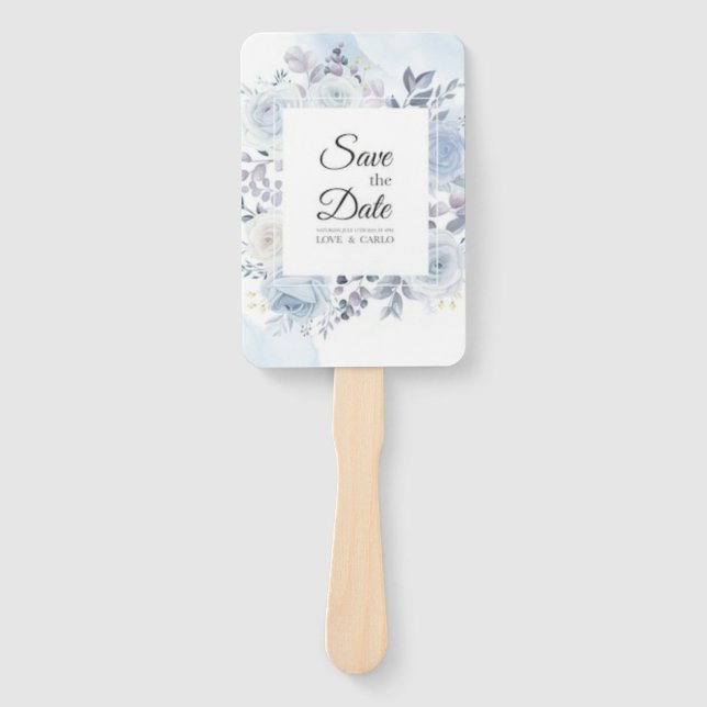 Beautiful Flower for Special Wedding Favors Hand Fan (Front)