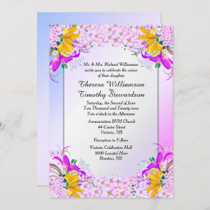 Beautiful Flower Garden Wedding Invitation