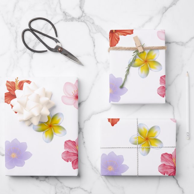Beautiful Flower Gift Wrap (Front)