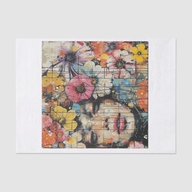 Beautiful  Flower Girls2 Tissue Paper (Front)