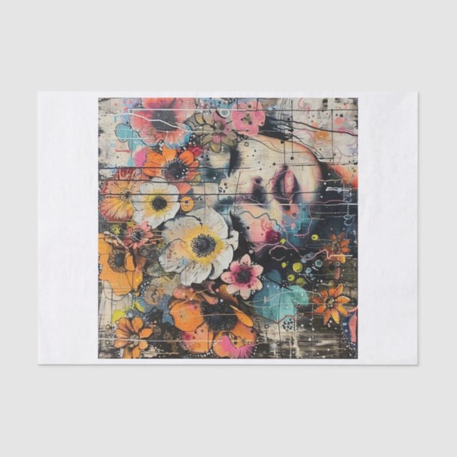 Beautiful  Flower Girls3 Tissue Paper (Front)