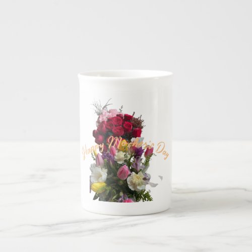 Beautiful  Flower Happy Mothers Day   Bone China Mug