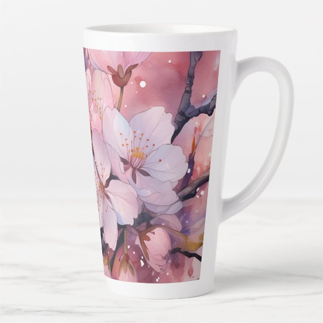 Beautiful Flower Latte Mug (Right)