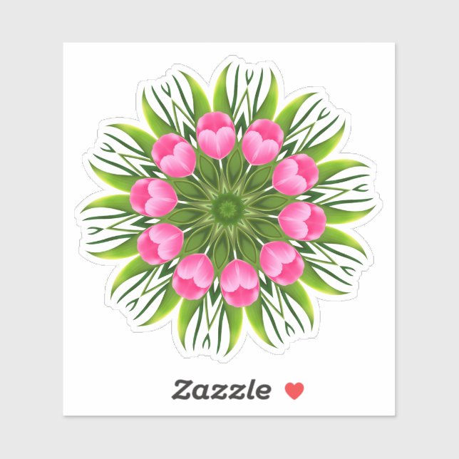 Beautiful Flower Mandala Design-79358 Sticker (Sheet)