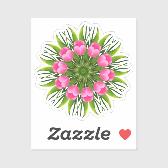 Beautiful Flower Mandala Design-79358 Sticker (Sheet)
