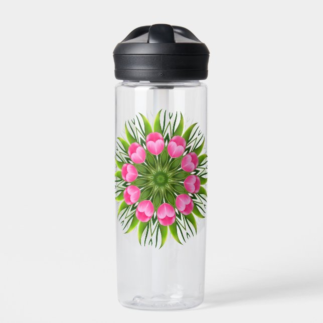 Beautiful Flower Mandala Design-79358 Water Bottle (Front)