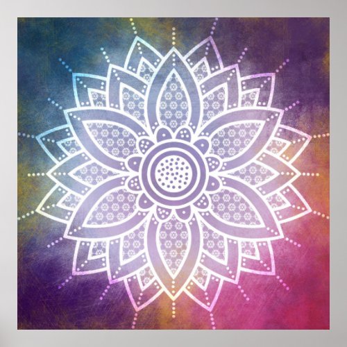 Beautiful  flower Mandala poster