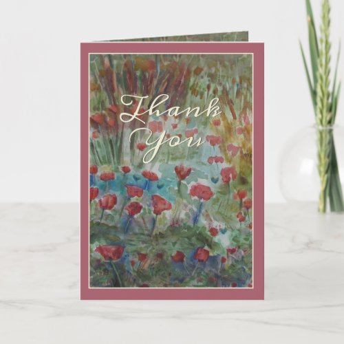 Beautiful Flower Meadow Thank You Card