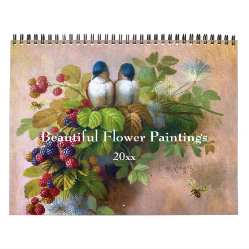 Beautiful Flower Painting Fine Art Calendar