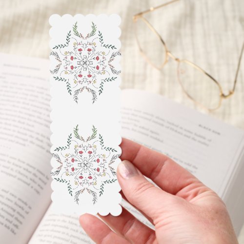 Beautiful flower pattern, mandala bookmarks