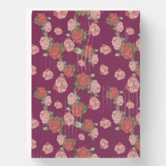 beautiful flower pattern wooden box sign