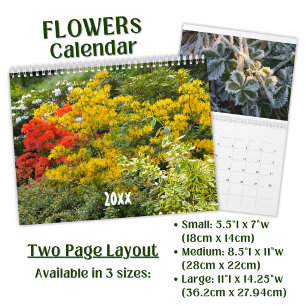 Beautiful Flower Photography Calendar