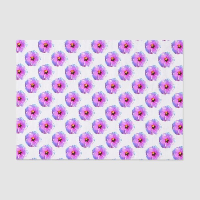 Beautiful Flower Pink  10lb Tissue Paper White (Front)