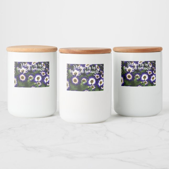 Beautiful flower quote food label (Bottles)