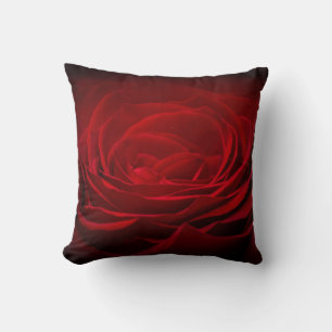 beautiful flower red rose photo elegant stylish throw pillow