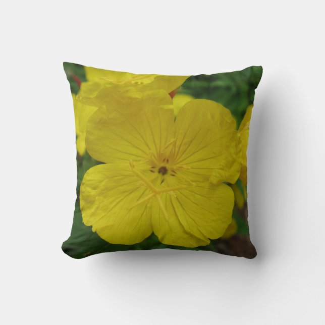 Beautiful Flower Throw Pillow (Front)