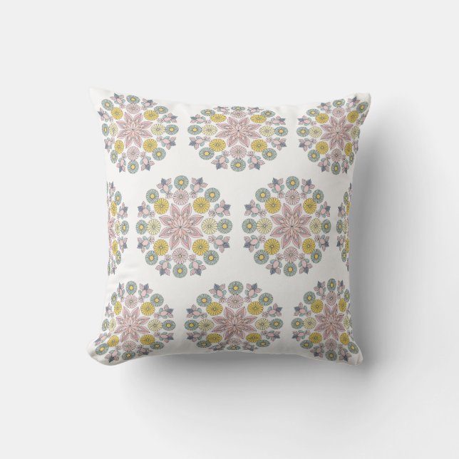 Beautiful flower  throw pillow (Front)