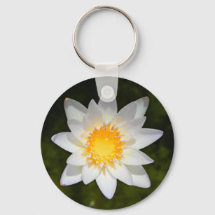 Purple Lily with Waterfall Keychain, Zazzle