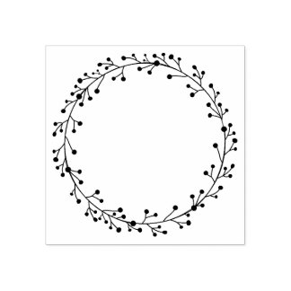 Beautiful flower wreath Scrapbooking Rubber Stamp