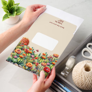 Beautiful Flowering Cacti Envelope Mailers